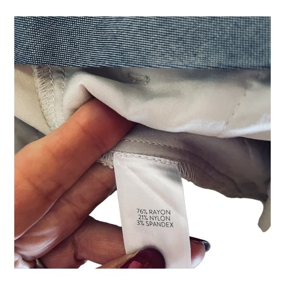 J Jill Wearever Refined Woven Trousers Khaki - Size 18 - EUC - Picture 10 of 10